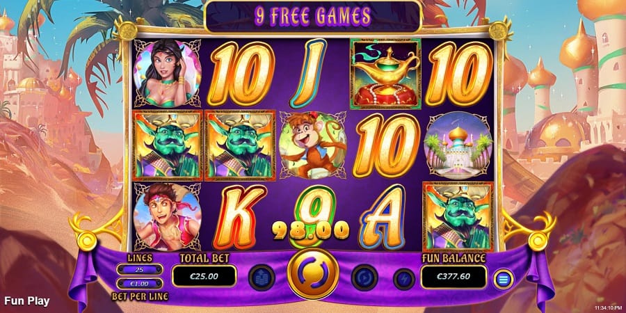 Raging Bull Casino - 5 Wishes Pokie Game