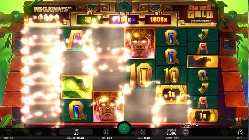 Aztec Gold MegaWays Pokie by iSoftBet - at Joo Casino