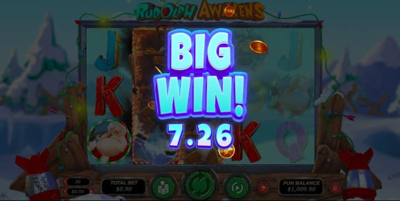 Rudolph Awakens Pokie Big Win