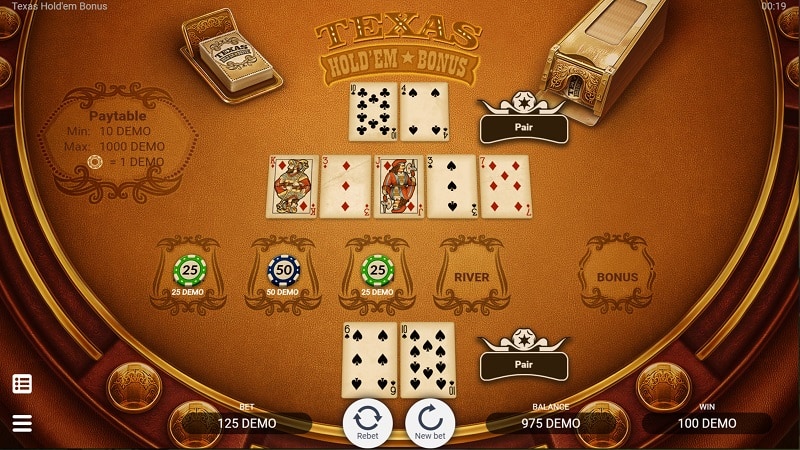 Texas Holdem Bonus Game by Evoplay - 7Bit Casino