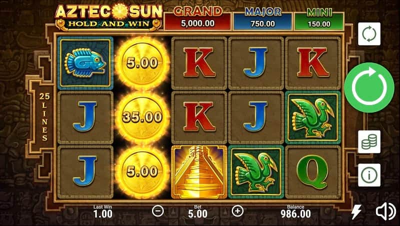 Aztec Sun Pokie by Booongo - GetSlots Casino