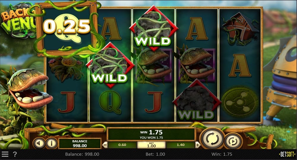 Back to Venus Pokie by BetSoft at DuckyLuck Casino