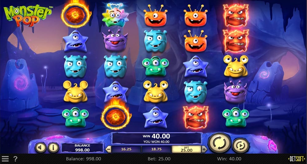 Monster Pop Pokie by BetSoft at DuckyLuck Casino