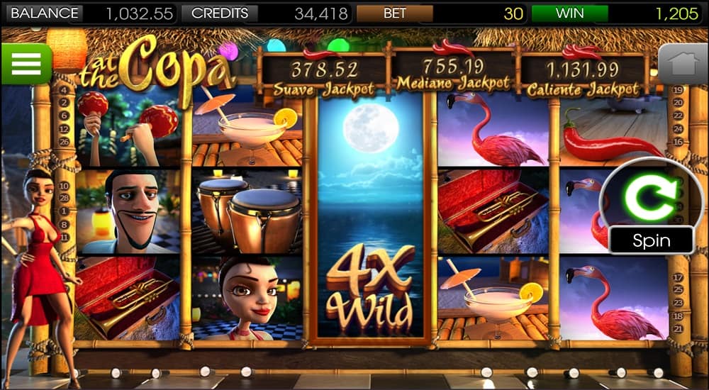 At the Copa Slot on Mobile by BetSoft at ViggoSlots Casino