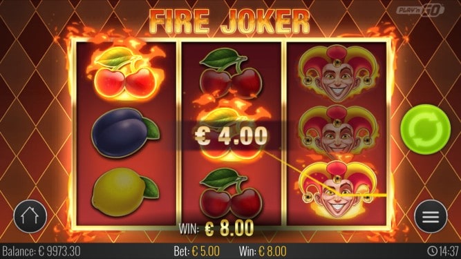 Fire Joker Pokie by Playn'Go at ViggoSlots Casino