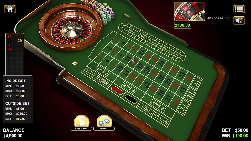 Roulette Game by Habanero at Kim Vegas Casino