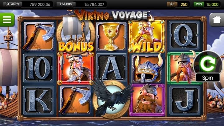 Screenshot of Viking Voyage - New Pokie by BetSoft at OZ Las Vegas Casino