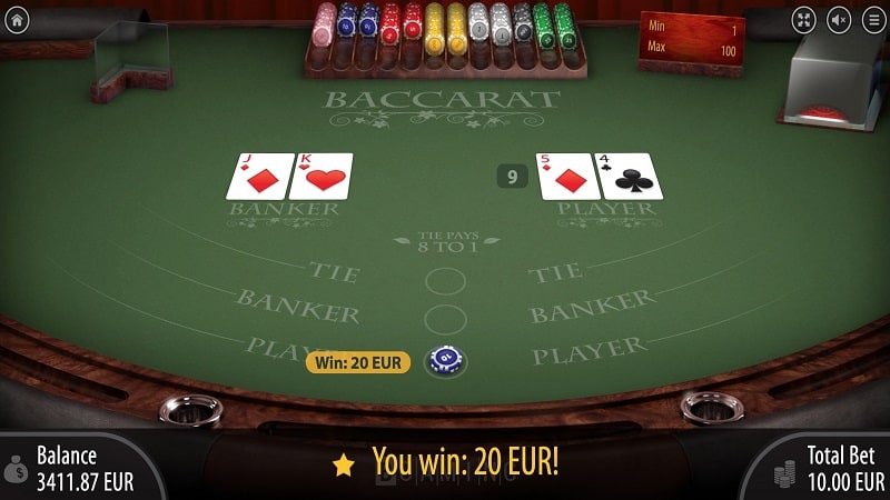 Baccarat Game by Bgaming - Wild Tornado Casino Review