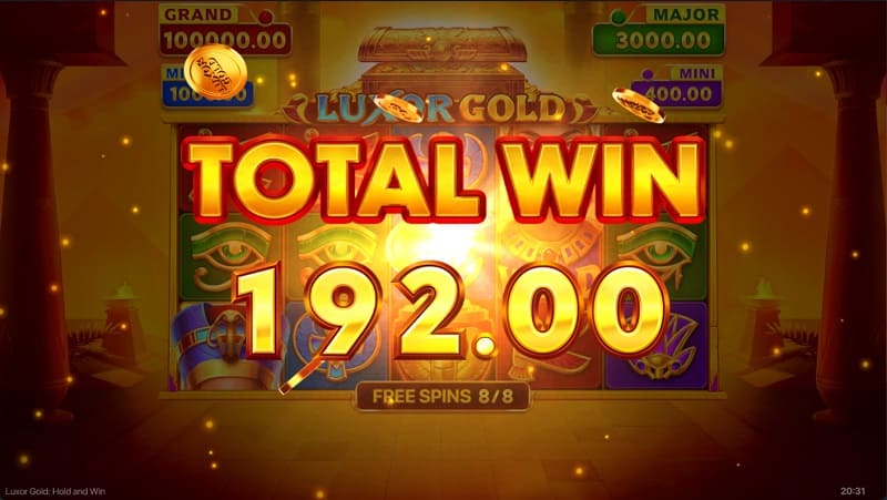 Luxor Gold Hold and Win Pokie by Playson at BetandPlay Casino