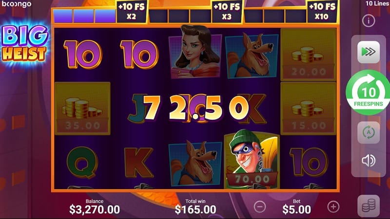 Big Heist Pokie Game by Booongo - Winning Screenshot