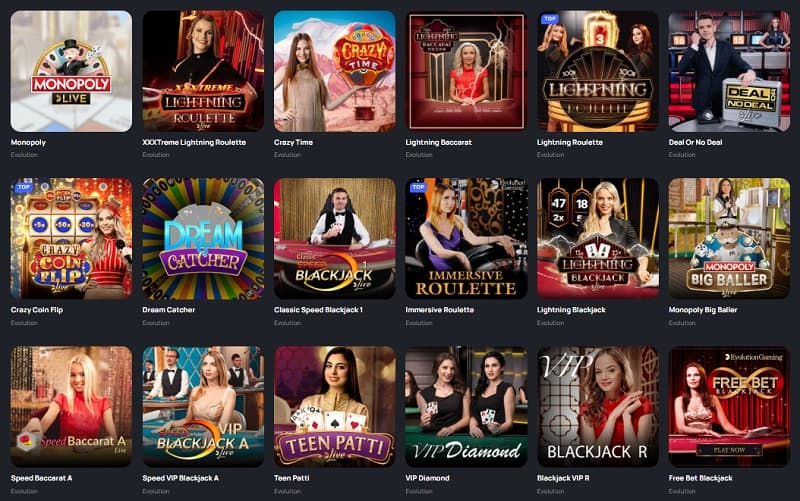 Live Casino Section - BetandPlay Casino Review by Pokies365