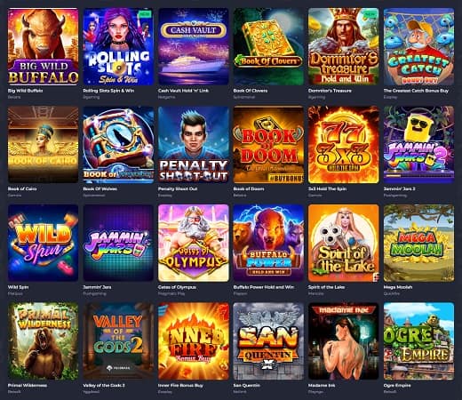 Pokies Section at Rolling Slots Casino