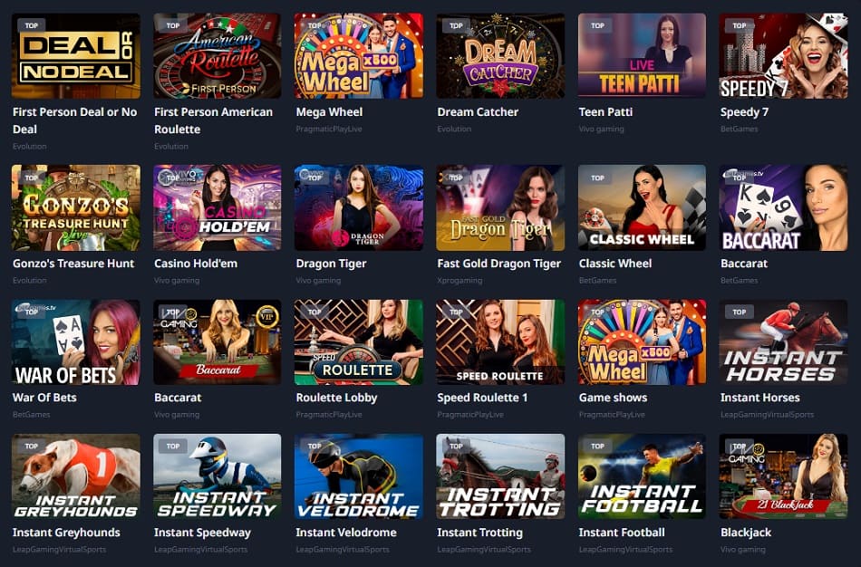 Live Casino Section at Bit4Win Casino